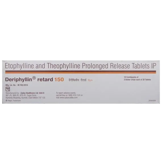 deriphyllin r 150mg tablet 30's